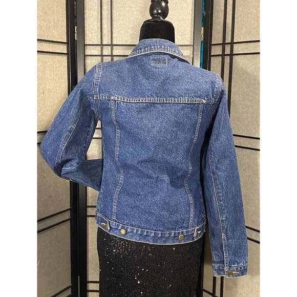 Vintage 70’s Wrangler Denim Jacket Size S Womens 100% Cotton Medium Wash 6428 - Picture 2 of 10
